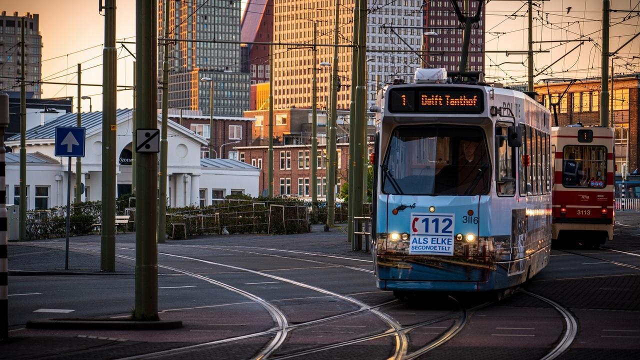 Public transport workers go on strike in Den Haag, Netherlands