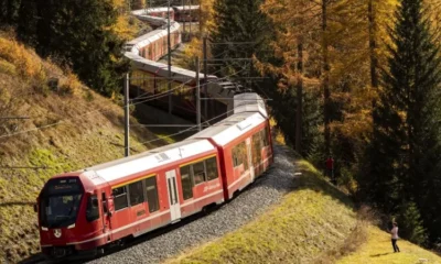 The world's longest passenger train in Switzerland broke the record by completing its voyage