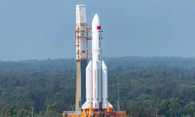 The huge rocket launched by China fell towards the Earth