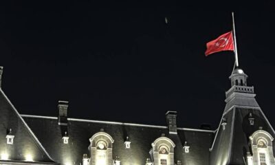 Turkish flag was hung on the city hall in the Netherlands for solidarity