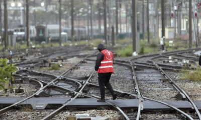 Railway workers in Belgium on a 3 day strike