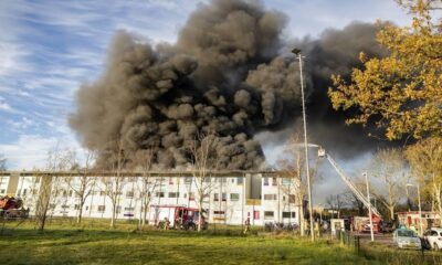 Video: Big fire in apartment in Amsterdam