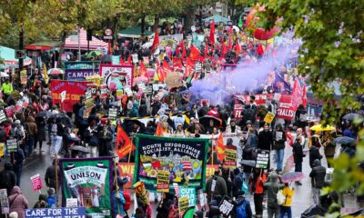 Cost of living and austerity policies protested in England