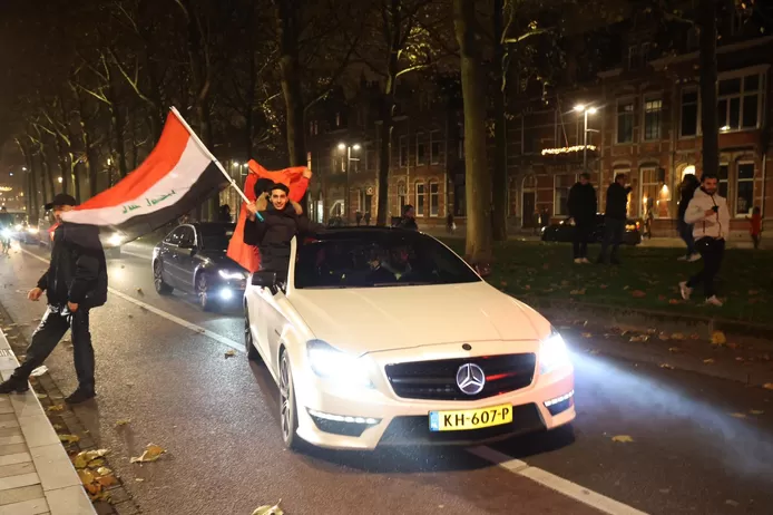 Big party in Brabant after Moroccan victory Hundreds of fans honking across the street