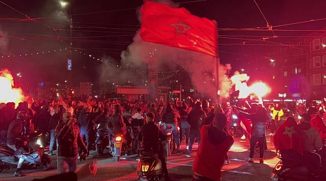 Dutch police intervened Moroccan fans celebrating with sound bombs