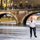 Prolonged cold weather creates opportunities for skating on natural ice in the Netherlands