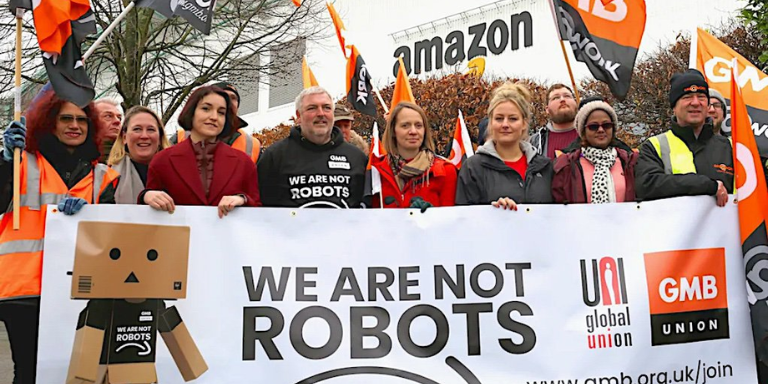 Amazon workers in the UK go on strike