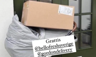 Courier error in Sweden He left a 10 pound box on the sleeping baby