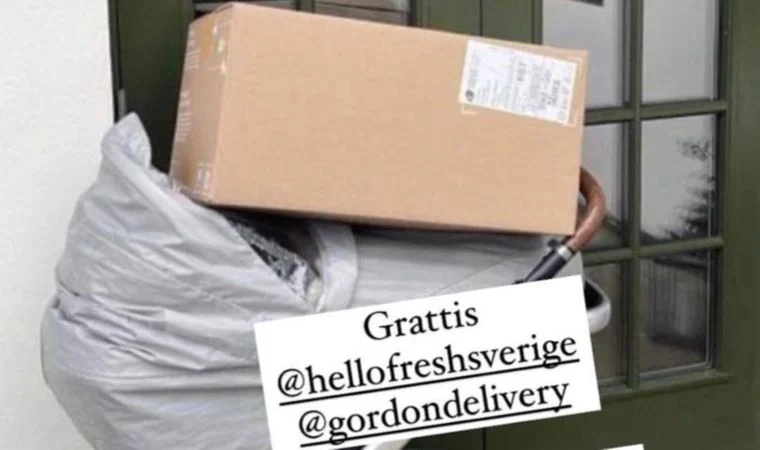 Courier error in Sweden He left a 10 pound box on the sleeping baby