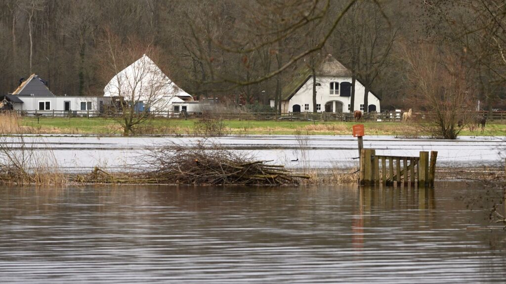 Flood threat in some areas due to rain in the Netherlands Amsterdam
