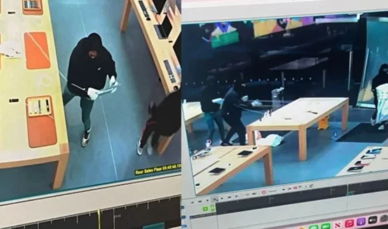 Robbery of 100000 at an Apple Store in the US