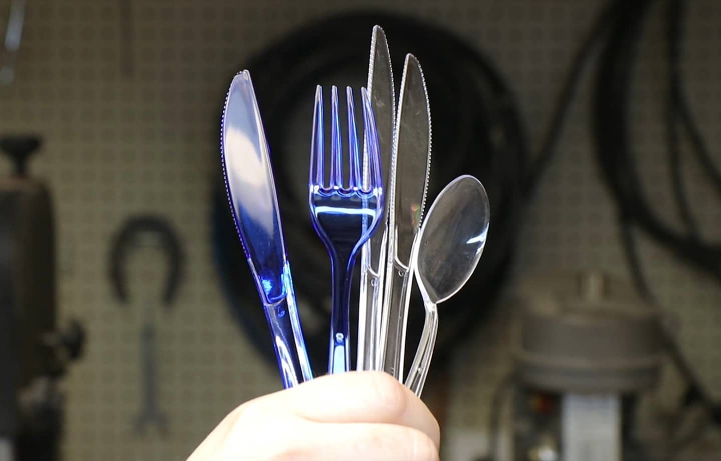 Single use plastic forks knives and plates are banned in the UK