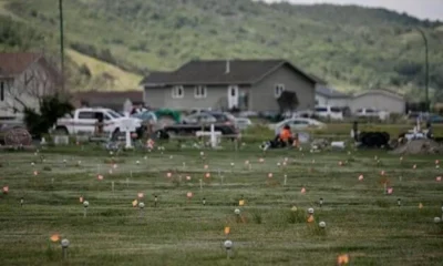 17 graves were found in the garden of a church school in Canada