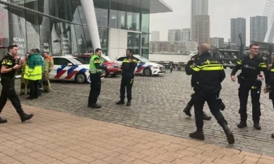 A skyscraper in Rotterdam was evacuated after a bomb threat