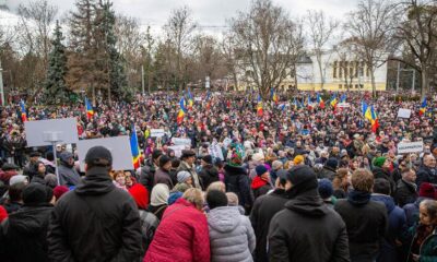 Anti government protest in Moldova Pro Russian demonstrators take to the streets