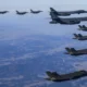 Joint air exercises from the USA Japan and South Korea