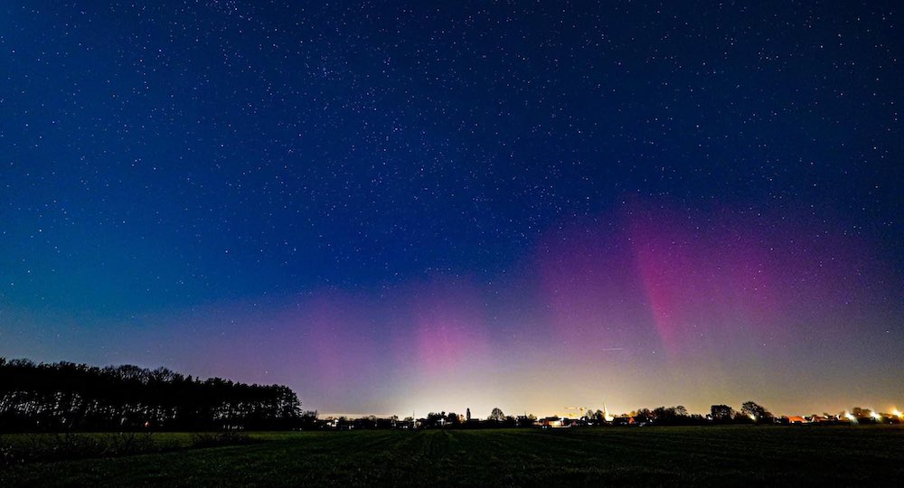 Northern Lights watched in the Netherlands last night