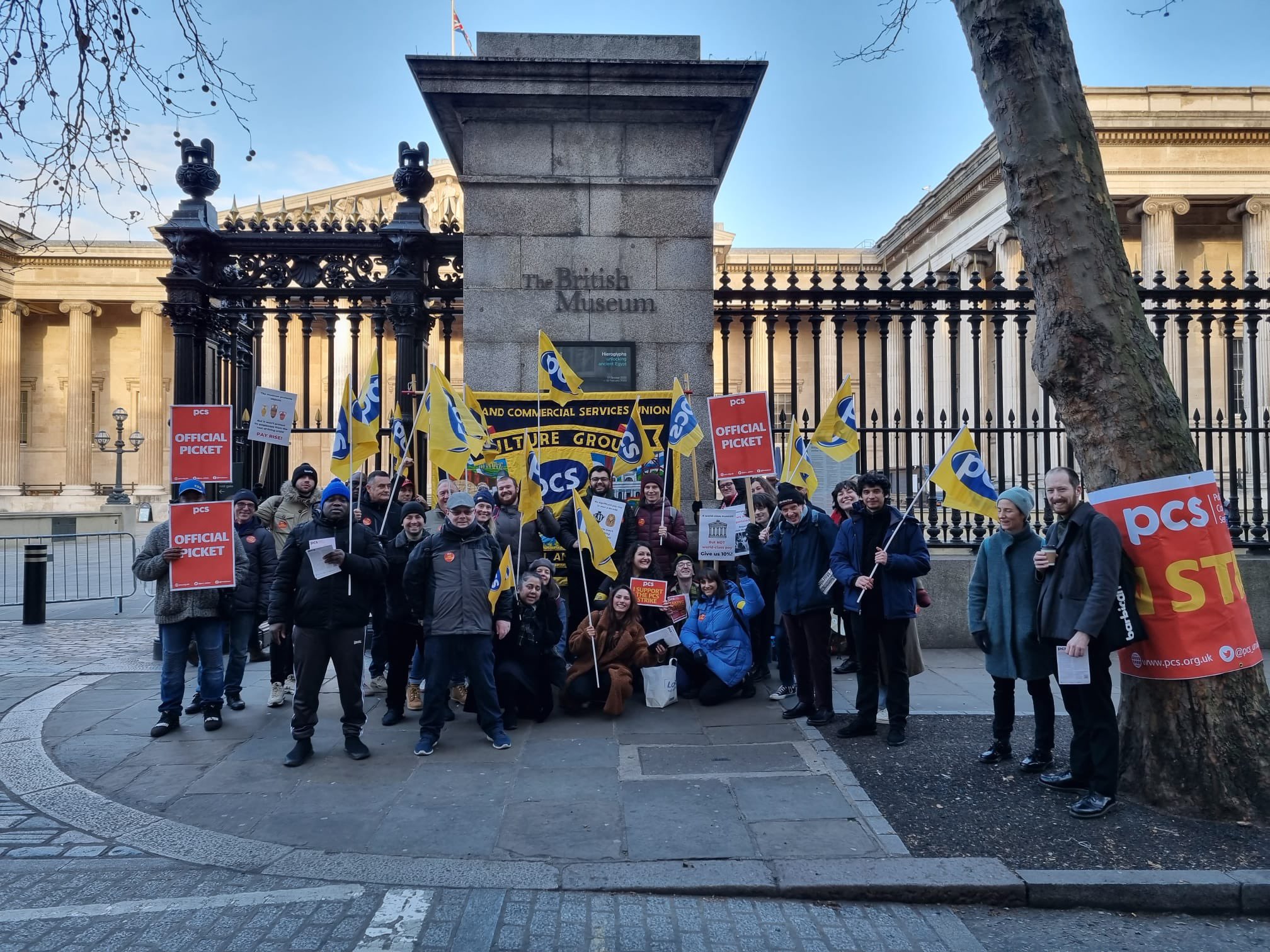 Some parts of the museum were closed due to the strike at the British Museum in England