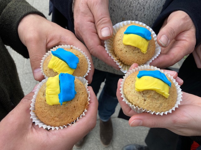 Ukrainians in the Netherlands commemorate one year of warfare