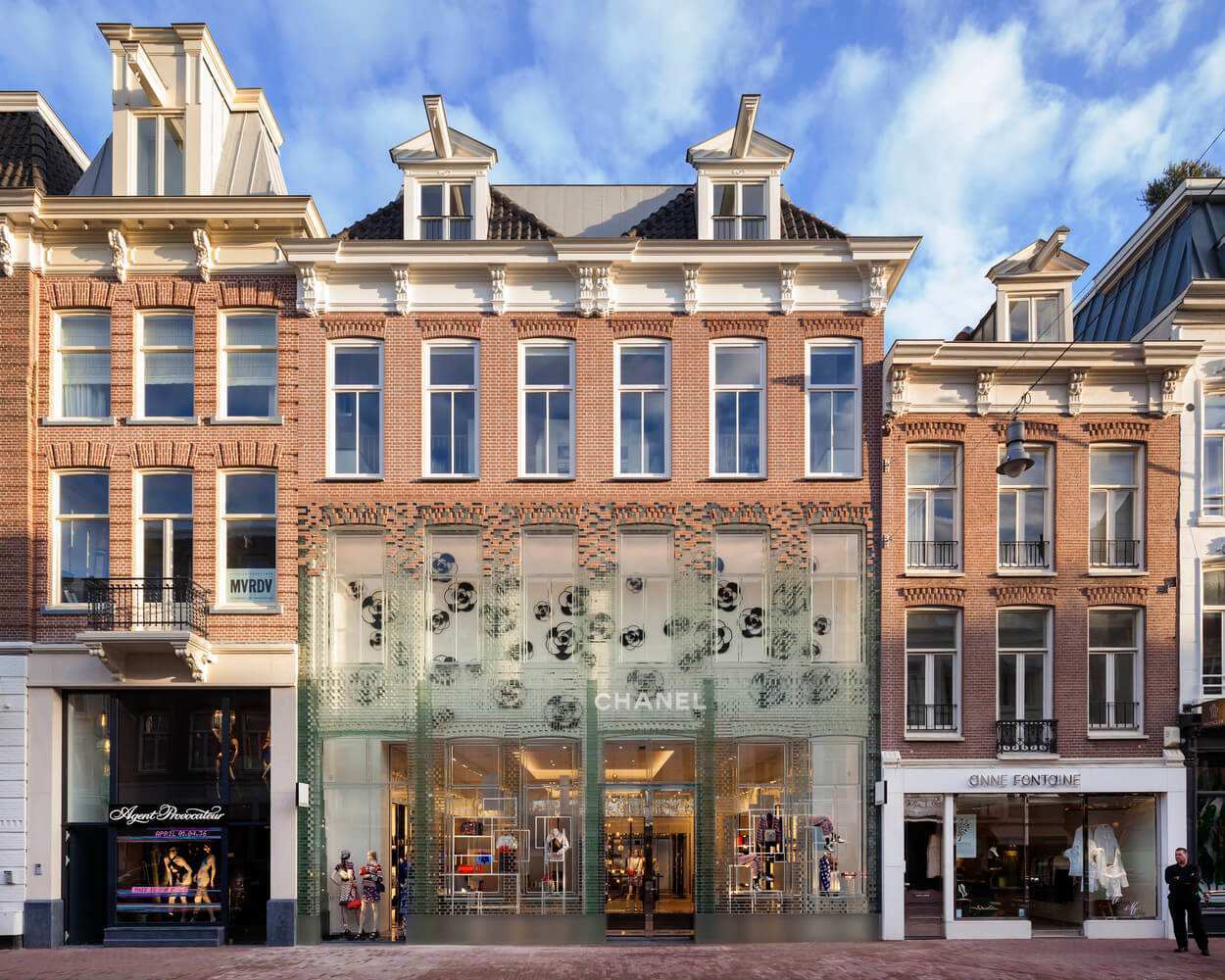 Crystal Houses Modern Facade with Glass Bricks in Amsterdam