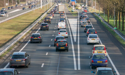 Heavy traffic due to bad weather in the Netherlands